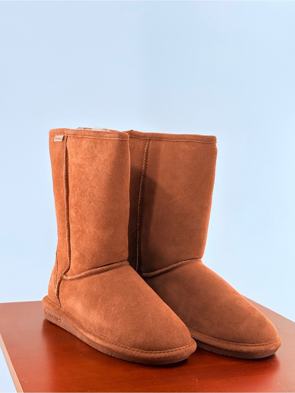 BearPaw Tall Suede Boots - Chestnut